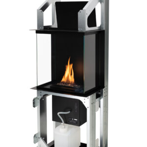 Rock fireplace