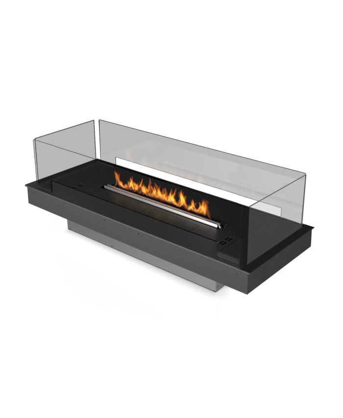 Prime fire burner with glass screen